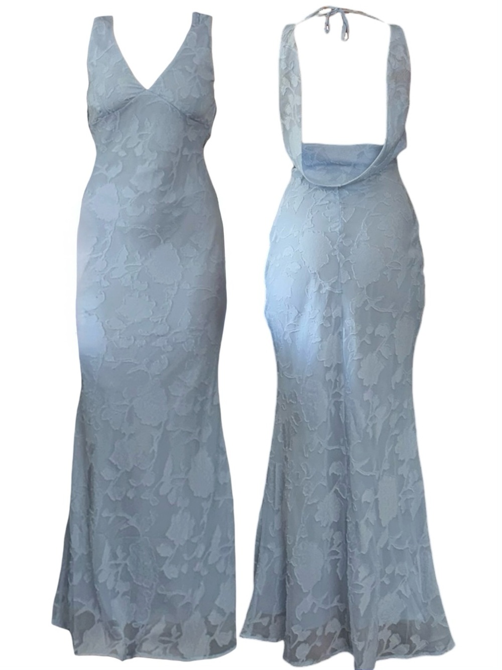 Light Blue Lace Maxi Skirt - Elegant Women's Evening Skirt